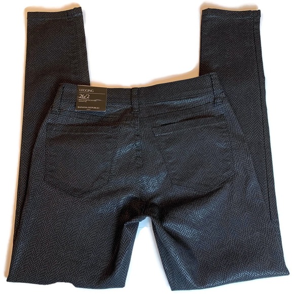 NWT Banana Republic Faux Snakeskin Skinny Pant Size 26/2 - Picture 3 of 10